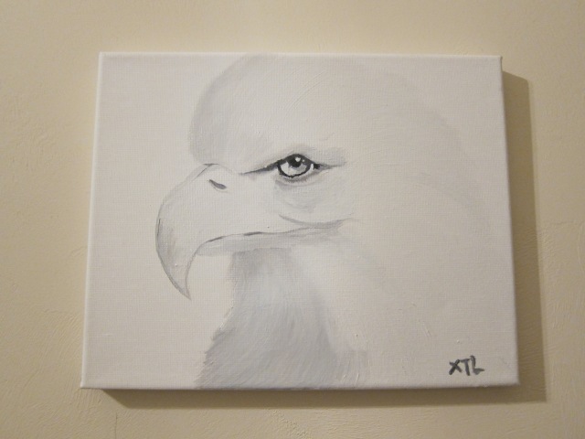 Snow eagle (oil)